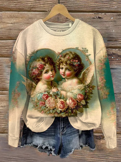 Cupido Valentijn retro sweatshirt
